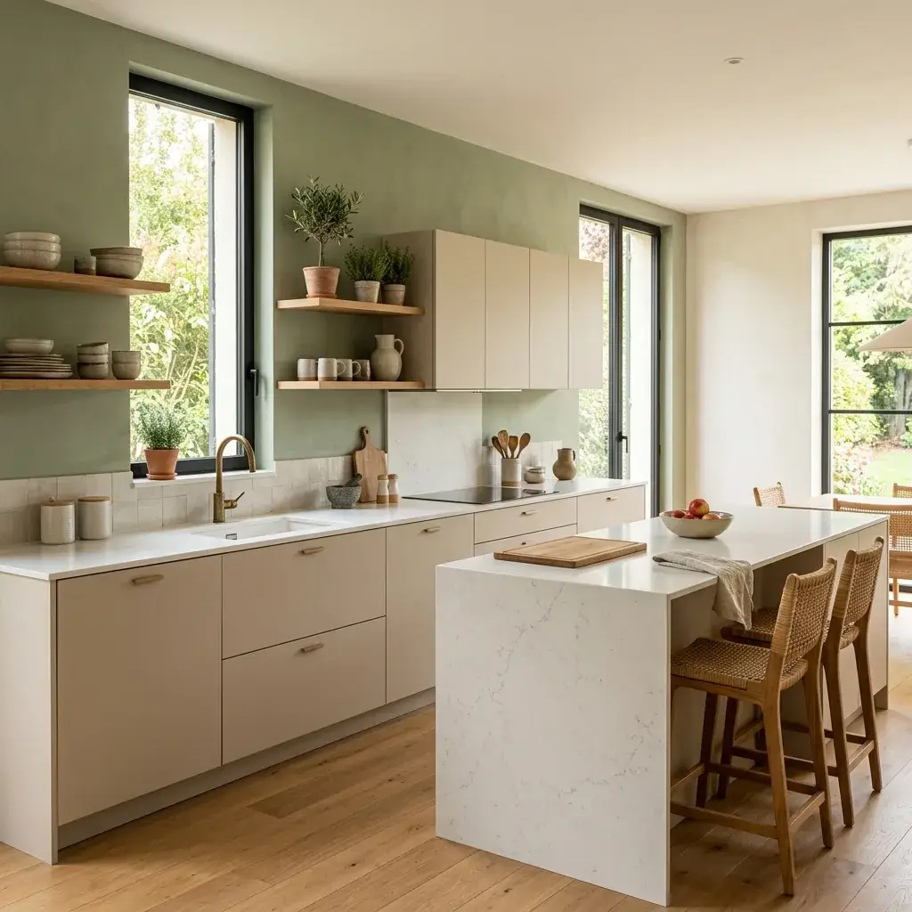 Cuisine Symbiose — lin, sauge et quartz blanc